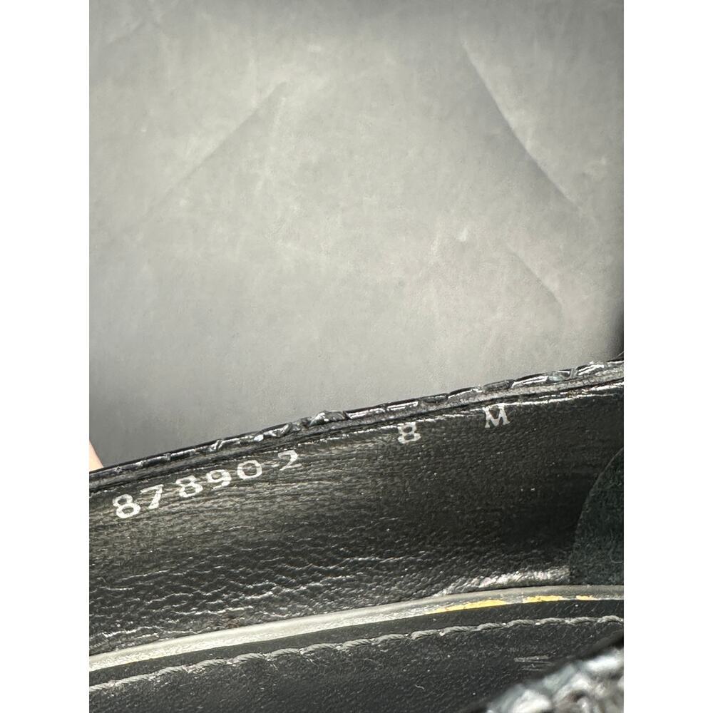 Stuart Weitzman Black Snakeskin Block Heel Pumps … - image 6